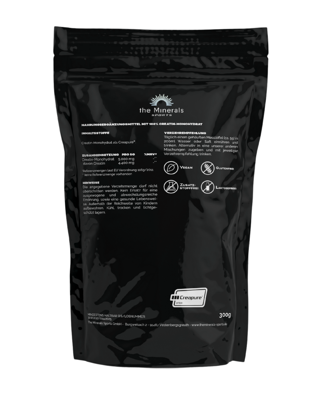 Creatin Monohydrat als Creapure® 300g