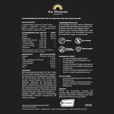 Rückseite Donner Mischung - Elektrolyte & Creatin - The Minerals Sports 