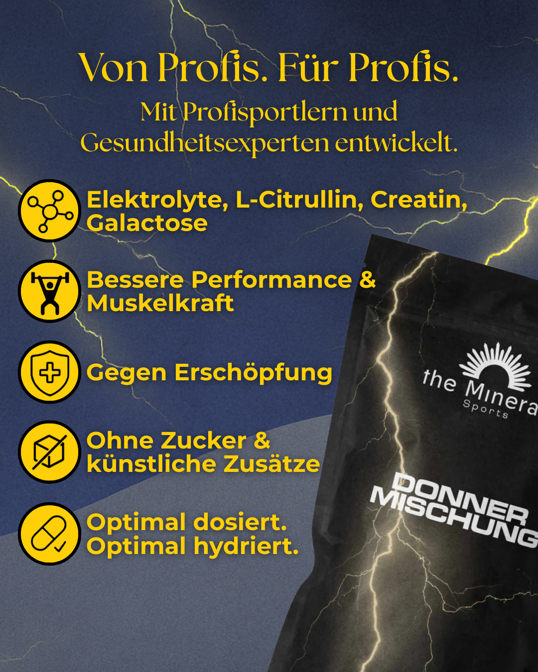 DONNER MISCHUNG⚡️ - Elektrolyte mit Creapure® & L-Citrullin für Sportler und Athleten 450g